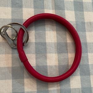 O-Venture Leather Big O® Key Ring - cherry red